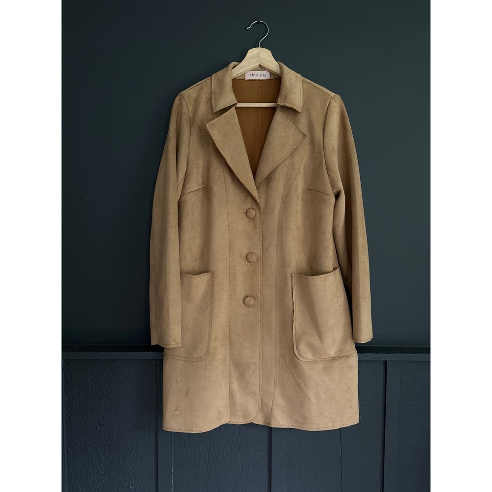 Philosophy Republic Faux Leather Jacket in Cedar Size Medium - Picture 3 of 9